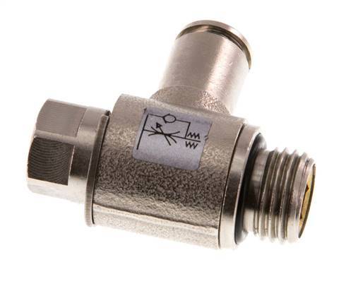 Válvula de control de flujo Codo de salida del medidor 6 mm - G1/4'' Tornillo ranurado de latón