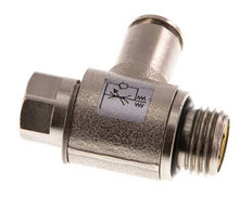 Válvula de control de flujo Codo de salida del medidor 6 mm - G1/4'' Tornillo ranurado de latón