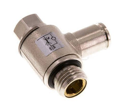 Válvula de control de flujo Codo de salida del medidor 6 mm - G1/4'' Tornillo ranurado de latón