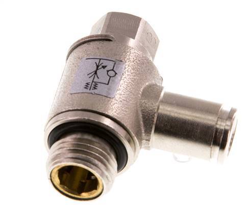 Válvula de control de flujo Codo de salida del medidor 6 mm - G1/4'' Tornillo ranurado de latón