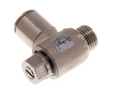 Válvula de control de flujo Codo de salida del medidor 10 mm - G1/4'' Tornillo ranurado de latón