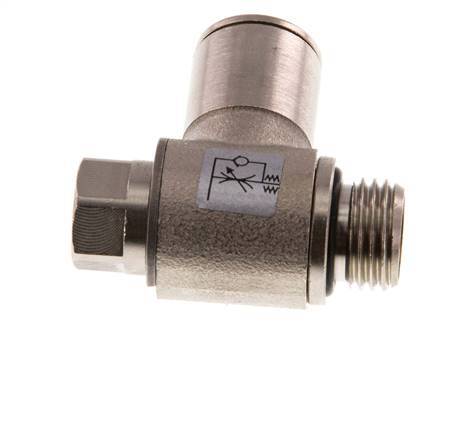 Válvula de control de flujo Codo de salida del medidor 10 mm - G1/4'' Tornillo ranurado de latón