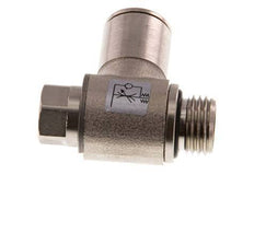 Válvula de control de flujo Codo de salida del medidor 10 mm - G1/4'' Tornillo ranurado de latón