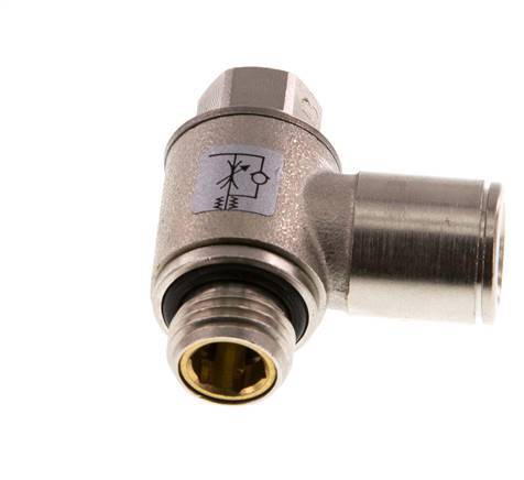 Válvula de control de flujo Codo de salida del medidor 10 mm - G1/4'' Tornillo ranurado de latón