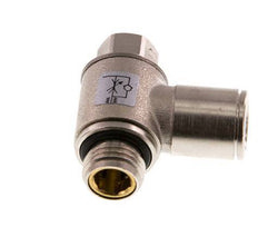 Válvula de control de flujo Codo de salida del medidor 10 mm - G1/4'' Tornillo ranurado de latón