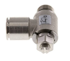 Válvula de control de flujo Codo de salida del medidor 12 mm - G1/4'' Tornillo ranurado de latón
