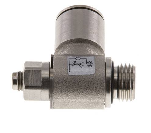 Válvula de control de flujo Codo de salida del medidor 12 mm - G1/4'' Tornillo ranurado de latón