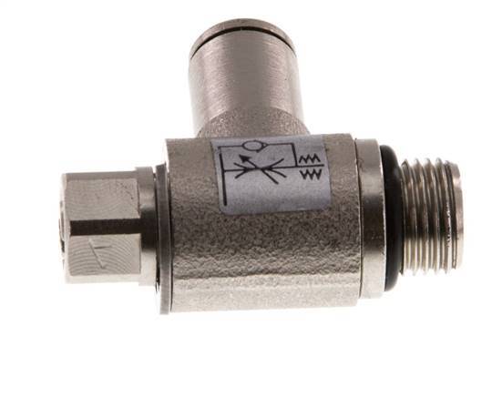 Válvula de control de flujo Codo de medición 4 mm - G1/8'' Tornillo ranurado de latón