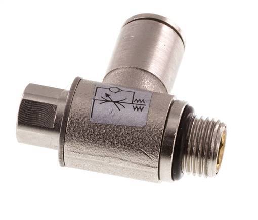 Válvula de control de flujo Codo de medición 6 mm - G1/8'' Tornillo ranurado de latón