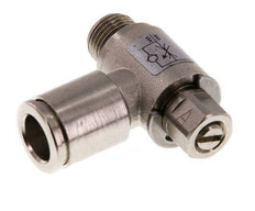Válvula de control de flujo Codo de medición 8 mm - G1/8'' Tornillo ranurado de latón