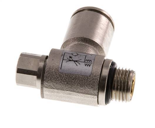 Válvula de control de flujo Codo de medición 8 mm - G1/8'' Tornillo ranurado de latón