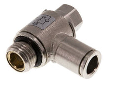 Válvula de control de flujo Codo de medición de 8 mm - G1/4'' Tornillo ranurado de latón