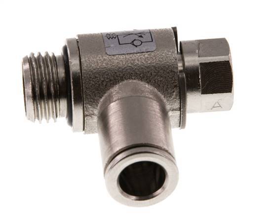 Válvula de control de flujo Codo de medición de 8 mm - G1/4'' Tornillo ranurado de latón