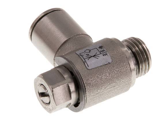 Válvula de control de flujo Codo de medición 10 mm - G1/4'' Tornillo ranurado de latón