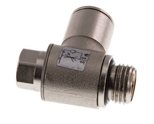 Válvula de control de flujo Codo de medición 10 mm - G1/4'' Tornillo ranurado de latón
