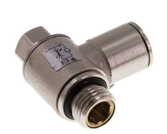 Válvula de control de flujo Codo de medición 10 mm - G1/4'' Tornillo ranurado de latón