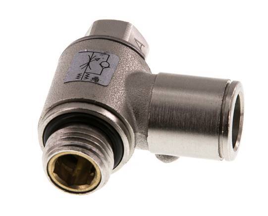 Válvula de control de flujo Codo de medición 10 mm - G1/4'' Tornillo ranurado de latón