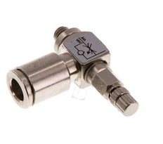 Válvula reguladora de caudal Codo de salida de contador 6 mm - Tornillo moleteado de latón M5