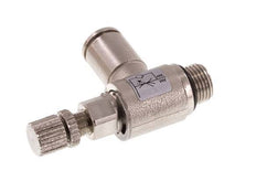 Válvula de control de flujo Codo de medición 6 mm - G1/8'' Tornillo moleteado de latón