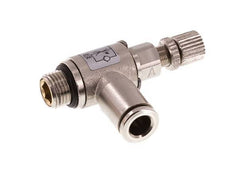 Válvula de control de flujo Codo de medición 6 mm - G1/8'' Tornillo moleteado de latón