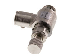 Válvula de control de flujo Codo para medidor 8 mm - G1/4'' Tornillo moleteado de latón