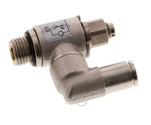 Válvula de control de flujo Medidor-Afuera Giratorio 4 mm - G1/8'' Tornillo ranurado de latón