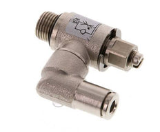 Válvula de control de flujo Medidor-Afuera Giratorio 4 mm - G1/8'' Tornillo ranurado de latón