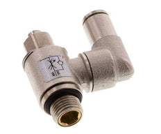 Válvula de control de flujo Medidor-Afuera Giratorio 4 mm - G1/8'' Tornillo ranurado de latón