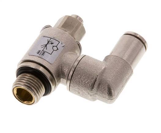 Válvula de control de flujo Medidor-Afuera Giratorio 4 mm - G1/8'' Tornillo ranurado de latón