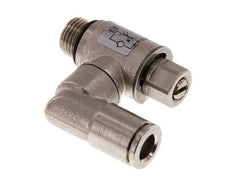 Válvula de control de flujo Meter-In Giratoria 6 mm - G1/8'' Tornillo ranurado de latón