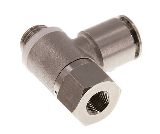 Válvula de retención pilotada de 12 mm y G 1/4'' codo macho de latón 0,5-10bar (7-145psi)