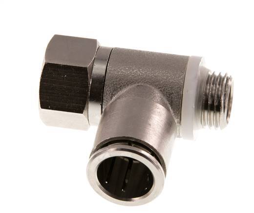 Válvula de retención pilotada de 12 mm y G 1/4'' codo macho de latón 0,5-10bar (7-145psi)
