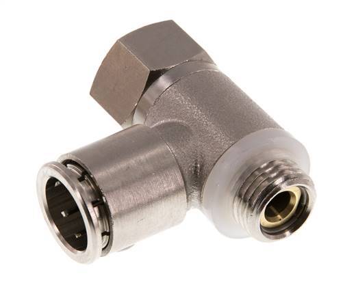 Válvula de retención pilotada de 12 mm y G 1/4'' codo macho de latón 0,5-10bar (7-145psi)