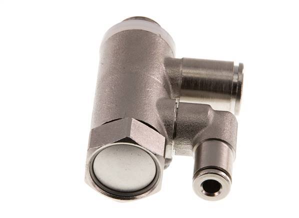 Válvula de retención pilotada de 8 mm y codo macho G1/4'' de latón 0,5-10bar (7-145psi)