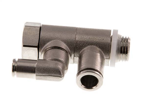 Válvula de retención pilotada de 8 mm y codo macho G1/4'' de latón 0,5-10bar (7-145psi)
