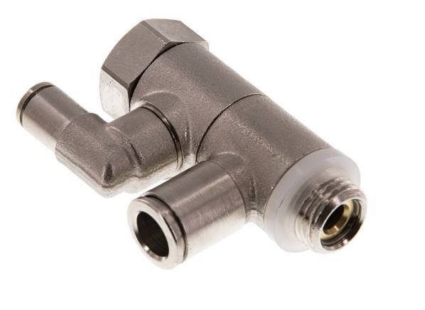 Válvula de retención pilotada de 8 mm y codo macho G1/4'' de latón 0,5-10bar (7-145psi)