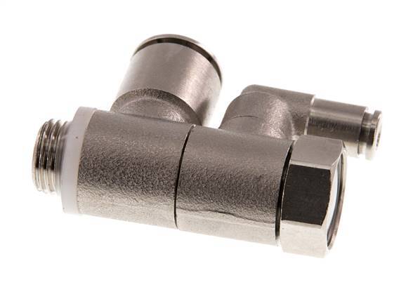 Válvula de retención pilotada de 12 mm y codo macho G1/4'' de latón 0,5-10bar (7-145psi)