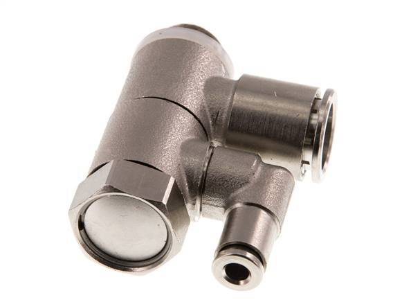 Válvula de retención pilotada de 12 mm y codo macho G1/4'' de latón 0,5-10bar (7-145psi)