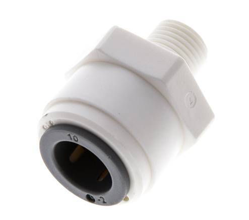 10mm x R1/8'' Push-in Fitting with Male Threads POM EPDM [5 Pieces]