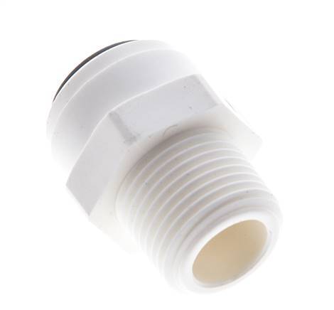 10mm x R3/8'' Push-in Fitting with Male Threads POM EPDM [5 Pieces]