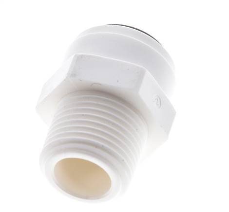 10mm x R3/8'' Push-in Fitting with Male Threads POM EPDM [5 Pieces]