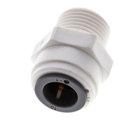 10mm x R3/8'' Push-in Fitting with Male Threads POM EPDM [5 Pieces]