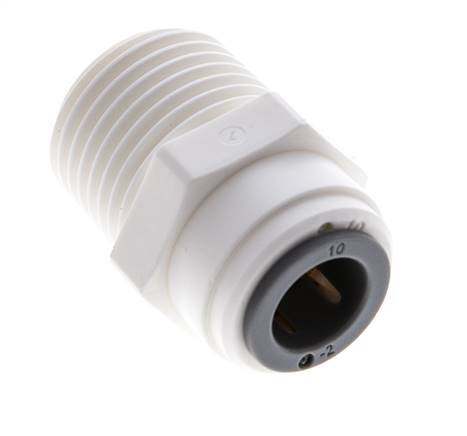 10mm x R1/2'' Push-in Fitting with Male Threads POM EPDM [5 Pieces]