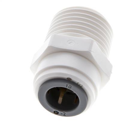 10mm x R1/2'' Push-in Fitting with Male Threads POM EPDM [5 Pieces]