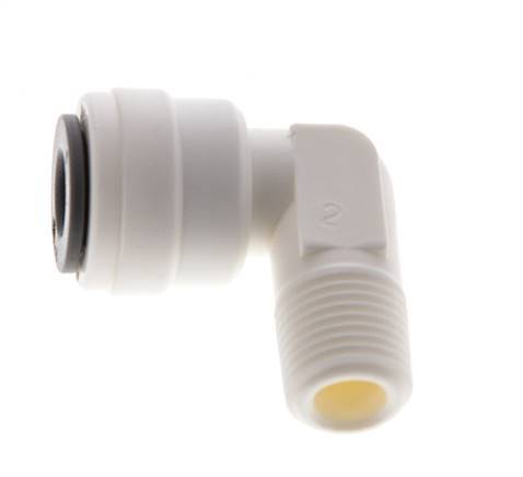 6mm x R1/8'' 90deg Elbow Push-in Fitting with Male Threads POM EPDM [10 Pieces]