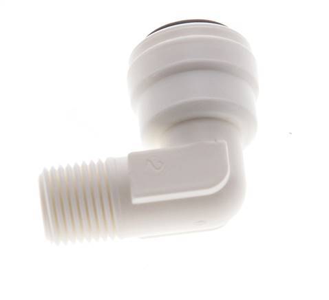 6mm x R1/8'' 90deg Elbow Push-in Fitting with Male Threads POM EPDM [10 Pieces]