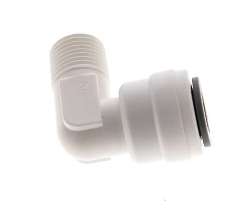 6mm x R1/8'' 90deg Elbow Push-in Fitting with Male Threads POM EPDM [10 Pieces]