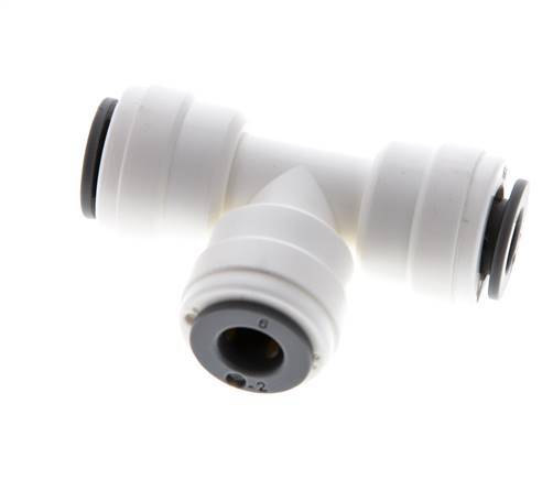 6mm Tee Push-in Fitting POM EPDM FDA [2 Pieces]