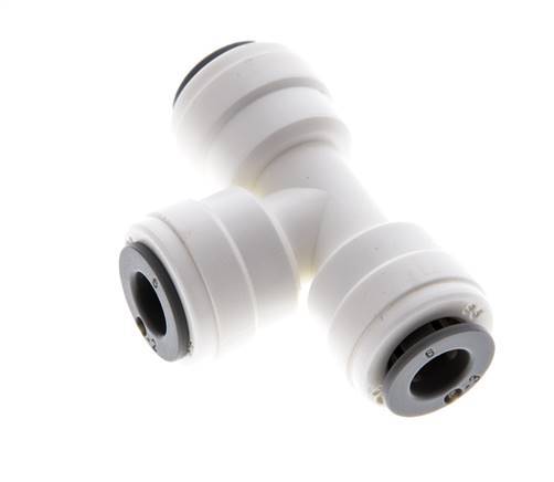 6mm Tee Push-in Fitting POM EPDM FDA [2 Pieces]