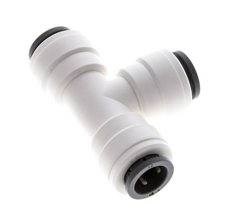 12mm Tee Push-in Fitting POM EPDM FDA [2 Pieces]